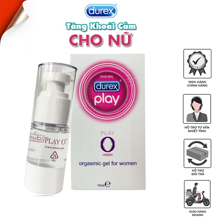  GEL BÔI TRƠN TĂNG KHOÁI CẢM CHO NỮ DUREX PLAY O 15ml - HÀNG CHÍNH HÃNG 