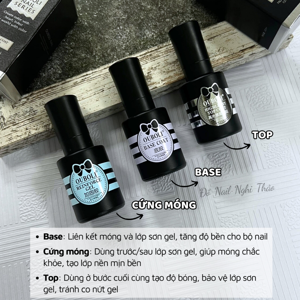 Base top cứng móng OUBOLI chính hãng 20ml | BigBuy360 - bigbuy360.vn