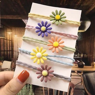 Dây buộc tóc hoa cúc dễ thương nhiều màu