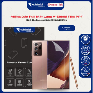 Miếng Dán Full Mặt Lưng V-Shield Film Ppf Cao Cấp Cho Samsung Galaxy Note 20/ Note 20 Ultra