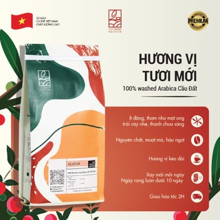1KG cà phê nguyên chất Flavor 100% Arabica Cầu Đất thanh chua và ngọt nhẹ tự nhiên