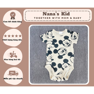 Body chip cộc mickey be đen cho bé trai bé gái