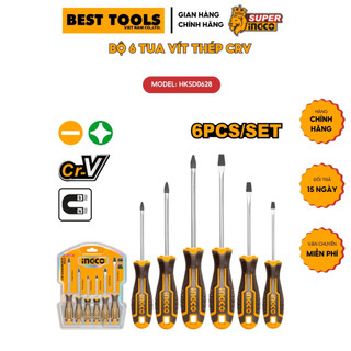 Bộ 6 tua vít thép crv hksd0628