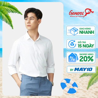 Áo sơ mi nam GENEROS AT055 áo sơ mi công sở ít nhăn siêu bền đứng form