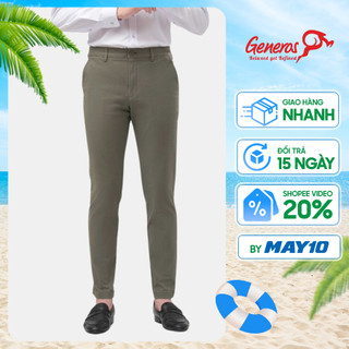 Quần dài nam kaki GENEROS #5 020122449MF form slimfit ôm vừa co giãn nhẹ