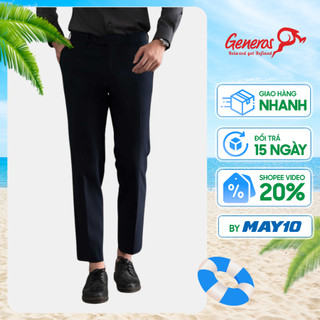 Quần âu nam GENEROS 020123148MF đen Xước #2 quần tây nam ôm vừa trẻ trung cao cấp ít nhăn