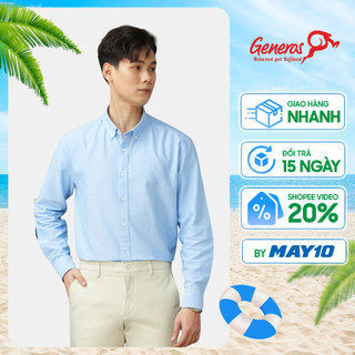 Áo sơ mi nam GENEROS #3 010123044MF chất cotton cao cấp Áo sơ mi Hàn Quốc form rộng trẻ trung