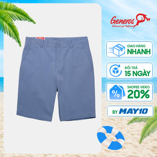 Quần short kaki nam GENEROS 160123132MF #1 vải cotton thiết kế trẻ trung năng động dễ phối đồ