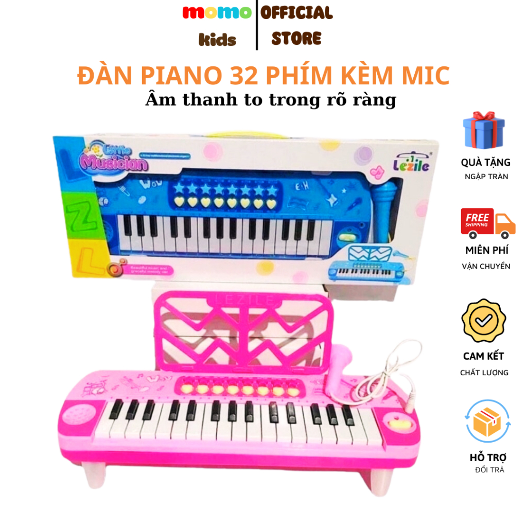 Đàn Piano Cho Bé Đồ Chơi Cho Bé Đàn Piano Có Đèn Nhạc Và Micro Chuẩn Âm Cho Bé Vui Chơi