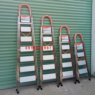 Thang ghế inox bậc nhôm - thang nhôm chữ a xếp gọn - tninox