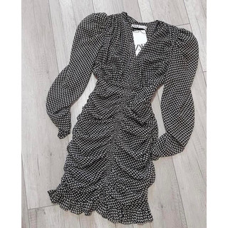 váy Zara chấm bi form body chuẩn auth zara