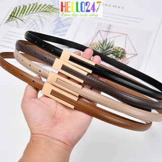 Thắt lưng da bản nhỏ 1.5cm phong cách retro hàn quốc HELLO247 dây nịt quần jean sơmi áo khoác TLDN11