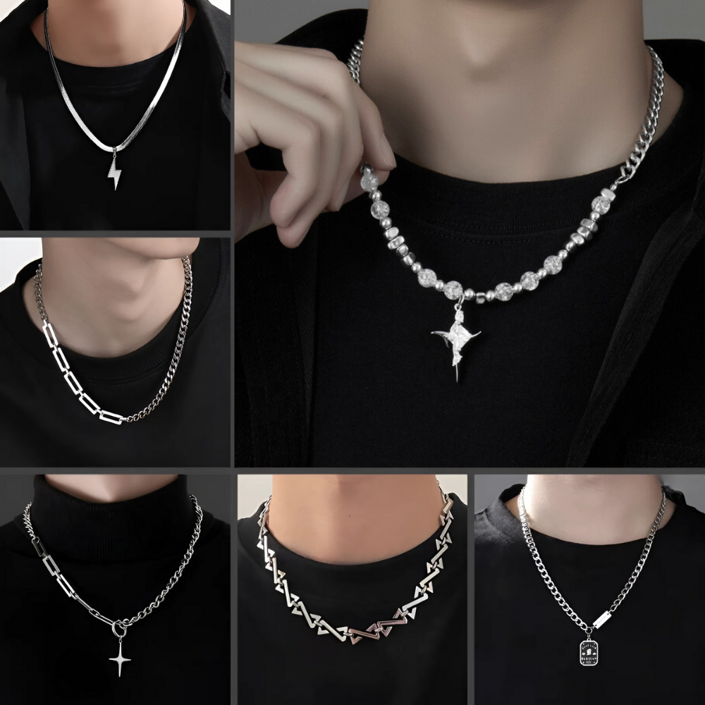 Vòng Cổ Titan Nam Nữ Unisex Dây Chuyền Đính Đá Zircon Phong Cách Hàn Quốc Sang Trọng Dễ Phối Đồ Kin Accessoires