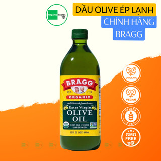Dầu Olive ép lạnh nguyên chất hữu cơ Extra Virgin 946ml - Bragg Organic Extra Virgin Ăn thực dưỡng Organic Store