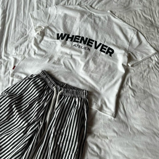 Quần dài sọc ống rộng vải đanh mịn cao cấp WHENEVER, bộ áo quần nam nữ form oversize 50-70kg