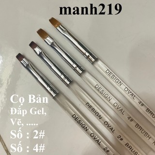 Cọ bản nail số 2, 4 cọ đắp bột, đắp gel, cọ vẽ cực đẹp