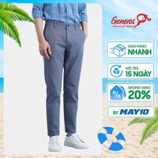 Quần kaki nam GENEROS MF020123001 Grey quần dài nam vải cotton mềm cao cấp đứng form