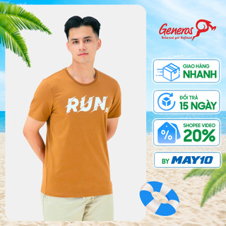 Áo phông nam GENEROS TS06 Áo thun cổ tròn vải cotton màu sắc cơ bản dễ phối đồ