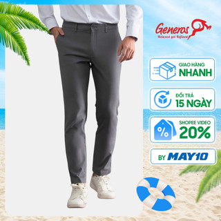Quần dài nam kaki GENEROS 020122449MF co giãn nhẹ nhiều màu có túi rộng form ôm vừa thoải mái