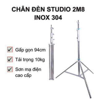 Chân đèn siêu tải trọng inox 2.8m