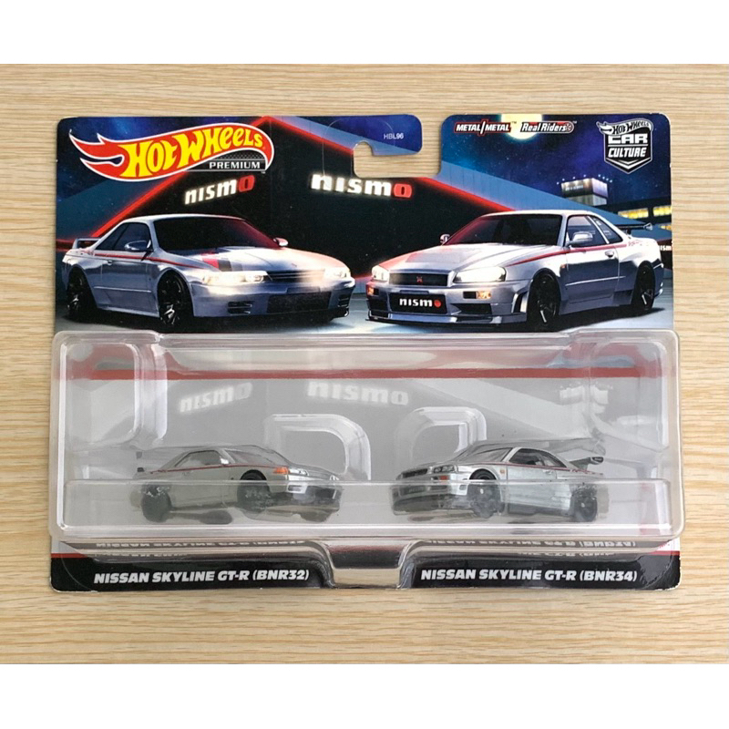 Hot Wheels Premium 2-Pack Nissan Skyline GT-R BNR32 R34 (Nismo)