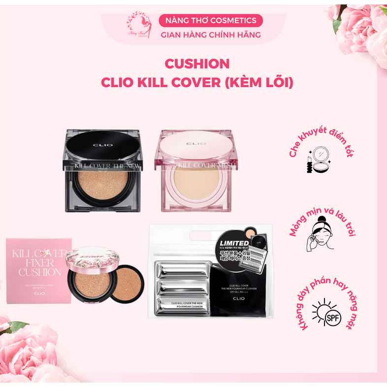 Phấn nước Clio Kill Cover The New Founwear Cushion/ Mesh Glow Cushion