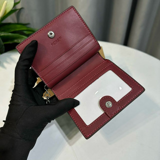Ví c ngắn snap wallet hoa tím