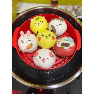 (Set 2 tầng) Xửng hấp Steam It Tupperware 2 tầng màu đỏ