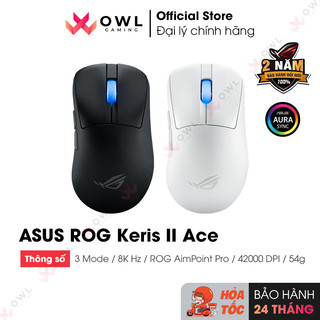 Chuột gaming asus rog keris ii ace - hỗ trợ polling rate lên đến 8k hz