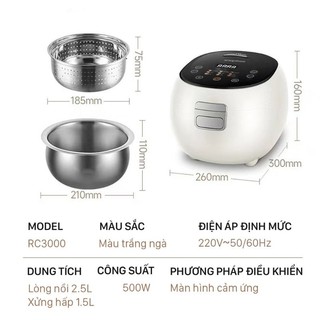 Nồi cơm điện Snapbee RC3000 pro (cơm nêu, cơm cháy giòn rụm) - dung tích 3lit