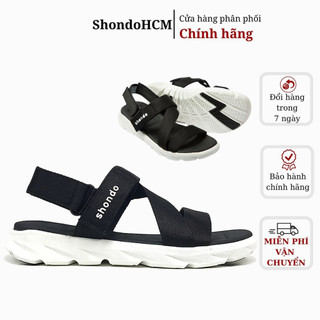 Giày sandal Shondo nam nữ F6 sport đen trắng F6S003 Shondo chính hãng