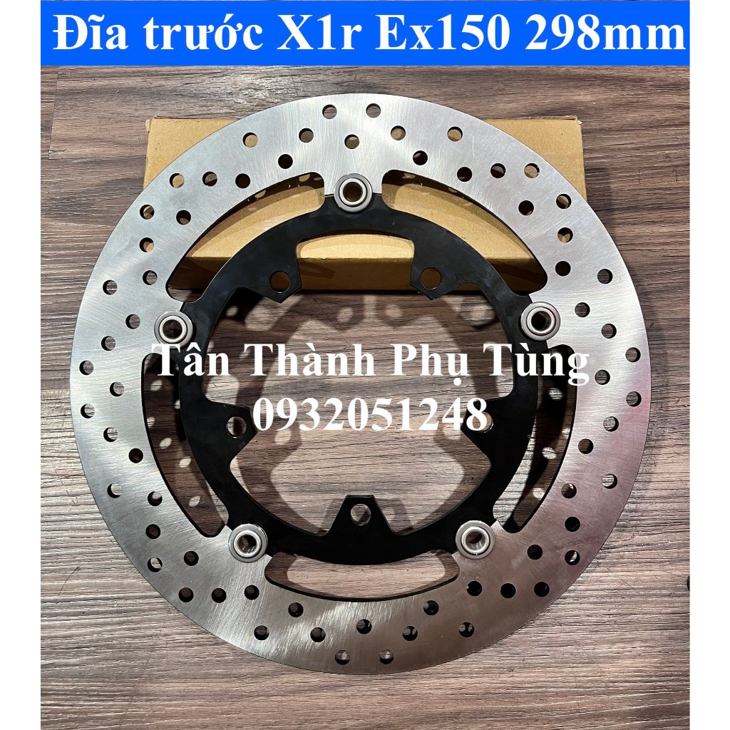 Đĩa trước X1R Exciter 150 5 lỗ size 298mm dầy 3.5mm ( R3 LC150 F298mm ) Tân Thành PT