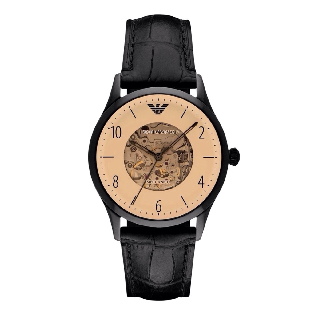 Đồng hồ nam Emporio Armani Men's AR1923 Dress Black Leather Watch, Authentic, Full box, Luxury Diamond Watch