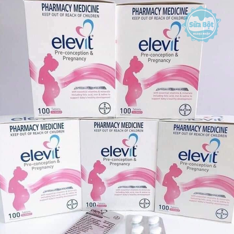 Viên Uống Elevit Mẹ Bầu 100 viên (Màu Hồng)