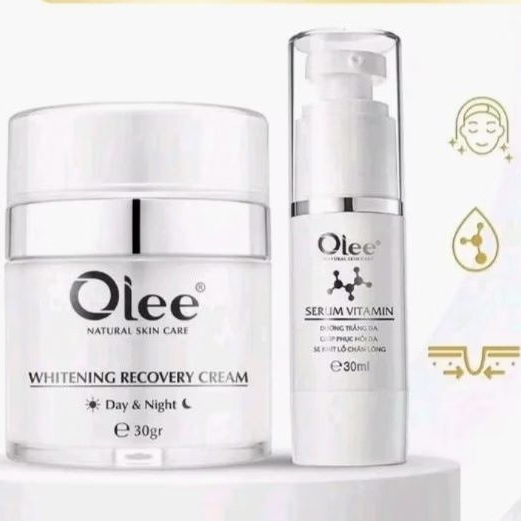 Kem Olee cao cấp dưỡng trắng da và serum vitamin Olee