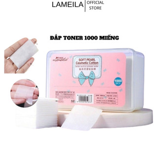 Bông tẩy trang đắp toner lotion mask 1000 miếng cotton mềm