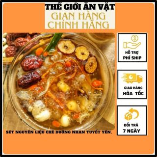 Sét nguyên liệu chè dưỡng nhan tuyết yến, Set nấu chè dưỡng nhan 400gr 12 vị