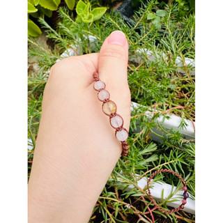 Vòng tay handmade đá tròn 5-6 li