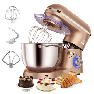 Máy Trộn Thực Phẩm Làm Bánh SM02 Đa Năng 3 Trong 1, Có Nắp Tiếp Liệu, Thố Inox 304 Dung Tích 5.5 Lít