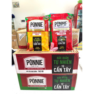  Thùng Xúc Xích Dinh Dưỡng Ponnie Thịt Heo Bò x 175g x 20 gói 