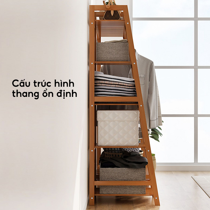 Tủ Quần Áo Tủ Vải Kệ Treo Quần Áo Gỗ Tre Có Ngăn Chứa Đồ Tiện Lợi Hàng Nhập khẩu Giá Treo Quần | BigBuy360 - bigbuy360.vn