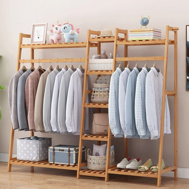 Tủ Quần Áo Tủ Vải Kệ Treo Quần Áo Gỗ Tre Có Ngăn Chứa Đồ Tiện Lợi Hàng Nhập khẩu Giá Treo Quần | BigBuy360 - bigbuy360.vn