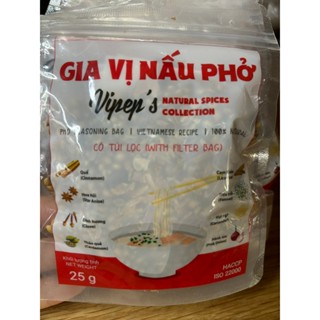 10 GÓI GIA VỊ NẤU PHỞ VIPEP CÓ TÚI LỌC ( 10 GÓI X 25G)