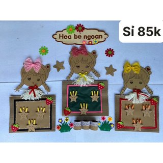 Bảng bé ngoan stem bìa trang trí lớp học mầm non tranthuy0694