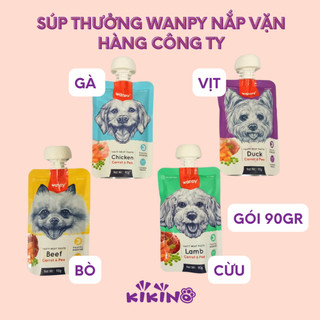 [Hàng Công Ty] Súp Thưởng Wanpy Nắp Vặn Cho Chó Gói 90Gr Đủ Vị - KIKINO