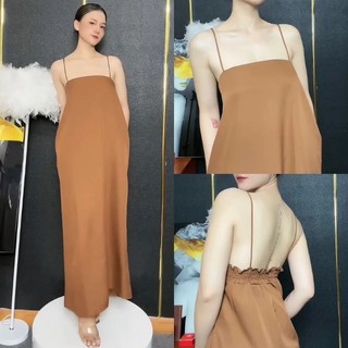 Đầm 2 dây suông dáng dài basic dạo phố