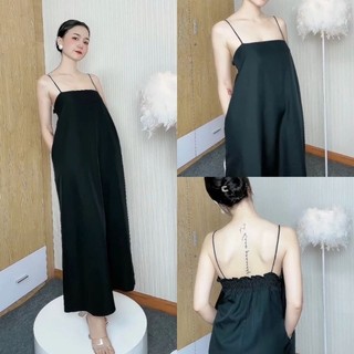 Đầm 2 dây suông dáng dài basic dạo phố
