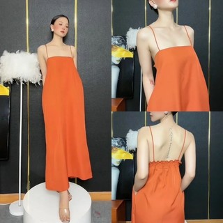 Đầm 2 dây suông dáng dài basic dạo phố