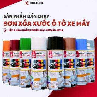 Sơn Xe Ô Tô - Sơn Xóa Vết Xước Ô Tô - Xóa Vết Xước Xe Máy Màu Trắng, Đen, Ghi, Bạc, Đỏ, Xanh, Vàng - Bền Màu, Mịn Đẹp