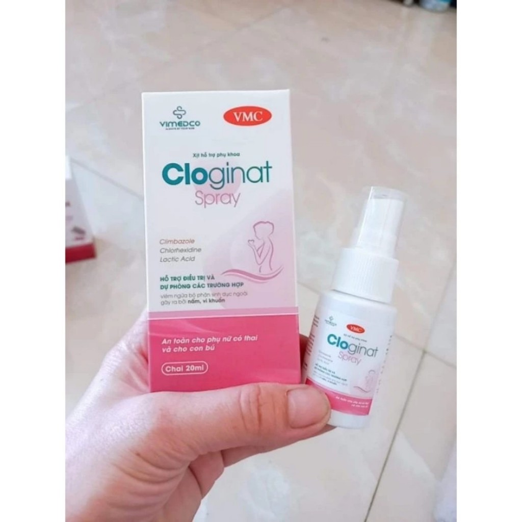 xịt phụ khoa cloginat hỗ trợ chống v.i.ê.m, nấm ngứa